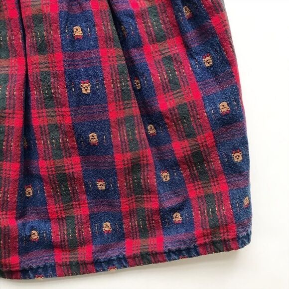 Vintage Oshkosh plaid teddy bear denim dress 5T - Picture 3 of 5